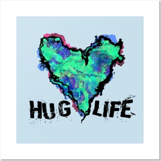 Hug Life - Green Posters and Art